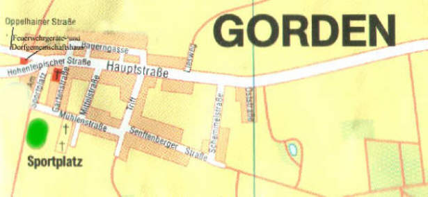 Straßen im Ortsteil Gorden