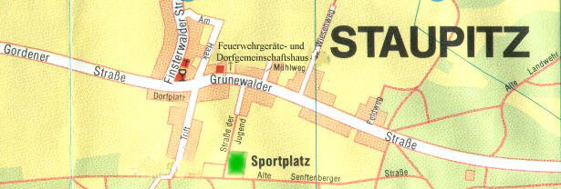 Straßen im Ortsteil Staupitz